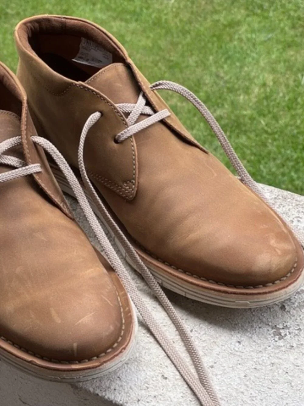 CLARKS Forge Stride Tan Leather Men's Boots - SZ 9 Medium
